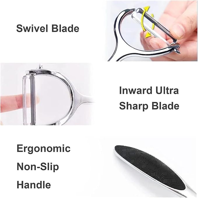 1PC Stainless Steel Vegetable Peeler - Multi-Function Potato Peeler & Carrot Grater for Kitchen Use(1pc black B)