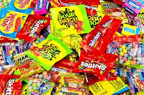 Bomber 8 lb Halloween Candy Bulk Box - Fun Size Candies Individually Wrapped Treats & Snacks, Bulk Candy Mix for Trick-or-Treat, Gifts for Adults & Kids (Assorted) (8.0lb Fruit)