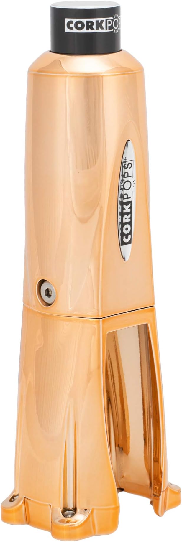 Cork Pops Legacy Wine Opener Built-in 4-Blade Foil Cutter Safe Cork Removal, Effortless Push Button Use, Needle Guard for Safety, Low-Pressure Cartridge Opens Up To 60 (Copper, With 1 Cartridge)