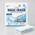 Magic Eraser Cleaning Sponge | Advanced Stain Remover Sponge | Melamine Sponge, Pen Marks, Switch Boards, Taps, Wall Stain Remover, Glass, Shoes, Sneakers Cleaning Sponge (Pack of 6)