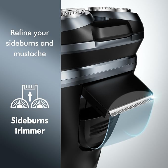 Travel Electric Razor for Men:5D Floating Head Shavers for Men, Smooth Shave Ready in Seconds - IPX7 Waterproof Wet or Dry, Practical USB-C Rechargeable, Stainless Steel Blades, Midnight Blue
