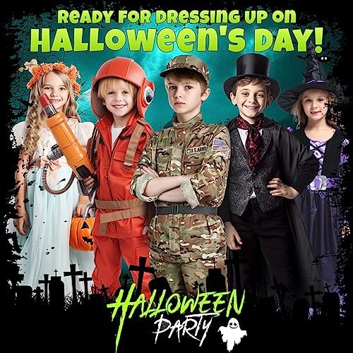 GIFTINBOX Army Costume for Boys, 15PCS Military Boys Halloween Costume