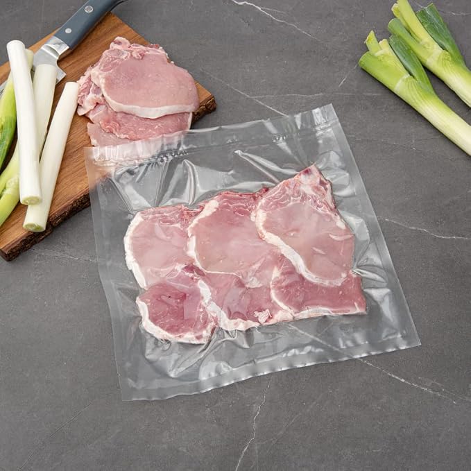 Restaurantware Fresh Hero 12 x 12 Inch Vacuum Sealer Bags 1000 Food Storage Bags - 3 mil Thick Microwavable Clear Plastic Sous Vide Bags Freezable For Storing Food Or Sous Vide Cooking