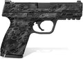 Textured Vinyl Decal Skin Kit for Smith & Wesson M&P M2.0 9mm/.40 4" Compact (Cryptic Camo - Black)