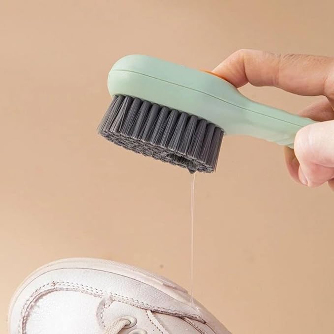 1pc Multifunctional Clean Brush Soft-Bristled Shoe Brush Liquid Brushes Removing Carpet Floor Clothing Board Long Handle Brush