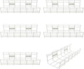 Under Desk Cable Management- 6 Pack Cord Organizer. Metal Wire Cable Management Tray for Office, Studio and Home. Super Sturdy Under Table Cable Managements - White Cable Organizer