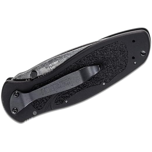 Kershaw Blur Pocket Knife, Blackwash, 3.4 Inch Recurve Blade