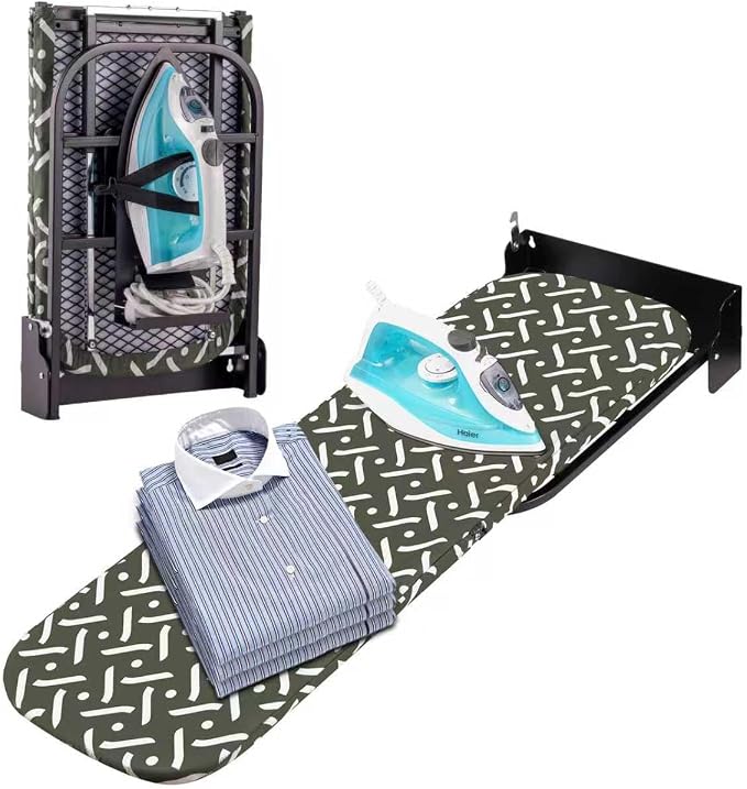Wall-Mounted Steel Farme Folding Ironing Board (Ironing Board with Holder)