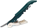 Pulltap's Genuine Classic 500 LEFT-HANDED Waiter's Corkscrew – Double-Hinged Wine Key with Hinged Foil Cutter – Patented Design – Made in Spain – Dark Green (Verde Oscuro)