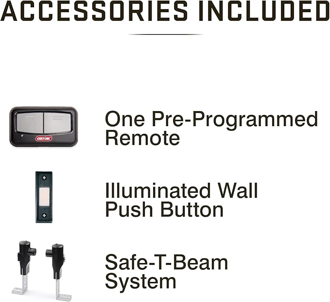 Genie Chain Drive 500 Garage Door Opener - Model 1035 - Reliable Chain Drive Garage Opener,Black
