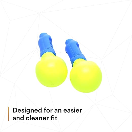 3M E-A-R Push-Ins Earplugs 318-1000, 28.0 dBs, 100 Pair, ANSI, Uncorded, No Roll, Push to Fit, Poly Bag