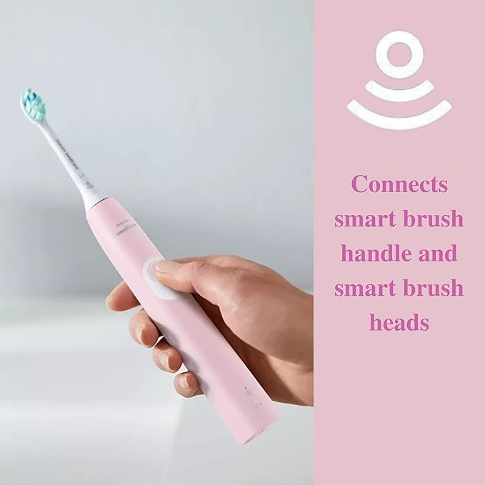Philips Sonicare ProtectiveClean 4100 Electric Rechargeable Toothbrush, Plaque Control, Pastel Pink, Phi0304, 1.0 Count