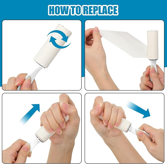 Hushee 100 Pack Mini Lint Rollers 3000 Sheets Travel Size Lint Roller Small Portable Remover for Couch Furniture Clothes Cat Hair Removal 5.9 x 1.1 Inches (White)