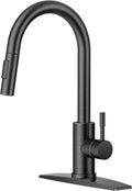 FORIOUS Oil Rubbed Bronze Kitchen Faucet with Pull Down Sprayer, High Arc Modern Classic Sink Faucet Stainless Steel with Deck Plate Fit for 1 or 3 Hole for Pot Filler Bar Farmhouse Laundry Rv, ORB