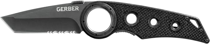 Gerber Remix EDC Folding Pocket Knife, Partially Serrated Tanto Blade,Black