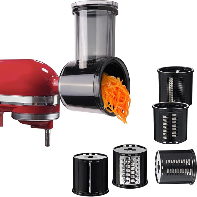 Vegetable Salad Maker Shred Cutter Cheese Grater Slicer Peeler Shredding Attachment for 3.5QT 4 6QT 7QT Vegetable Slicer Attachment Mixer Fine Set Restaurant Supplies Food Equipment