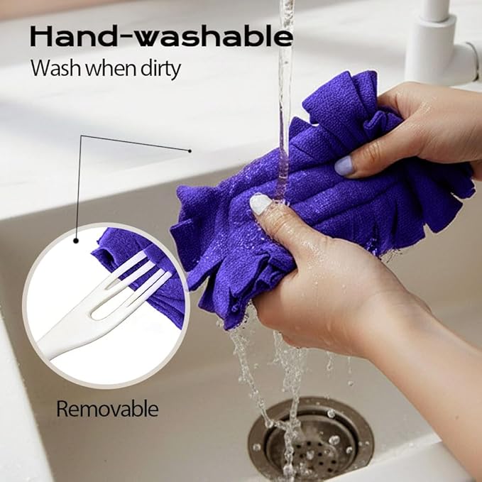 Duster Refills Reusable,2026 New 360° Fleece Duster Refills Set,Reusable Duster Pads Washable for Ceiling Fan Window Kitchen Floor Car (1, Green)