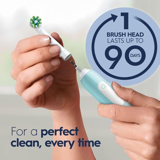 Oral-B Pro 1000 CrossAction Electric Toothbrush,Green,(Pack of 3)