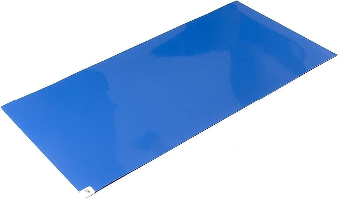 Disposable Cleanroom Adhesive Sticky Floor Mats, 36" x 45", Tacky Peel‑Off Mats, 30 Sheets, 4‑Pack, Blue