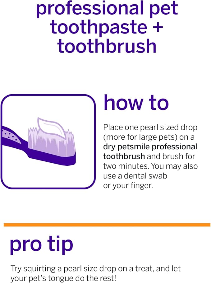 Petsmile VOHC Accepted Pet Toothpaste, London Broil 4.5 Oz, Cats + Dogs | VOHC Accepted, Calprox® Powered, Fights Plaque + Tartar, No-Brush Required, Human-Grade Ingredients, 6-Month Supply, Vegan