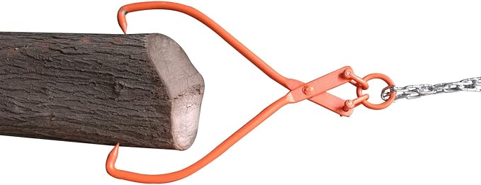Skidding Tongs Log Lifting/Swivel Dragging Steel Tongs Log Lifting, Handling, Dragging & Carrying Tool / 32" Jaw Opening (32"-O-Ring)