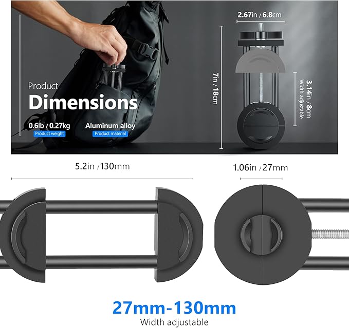 Neewer Camera Lens Vise Repair Tool for Lens and Filter, Ring Adjustment Range 27mm to 130mm, Steel Construction