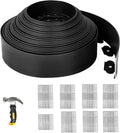 SPECILITE 4 in Landscape Edging Border, Plastic No Dig Garden Border | 100 FT Tall Flexible Landscaping Edging with 150 Galvanized Steel Stakes & Hammer for Garden, Outdoor, Yard, Lawn,Black