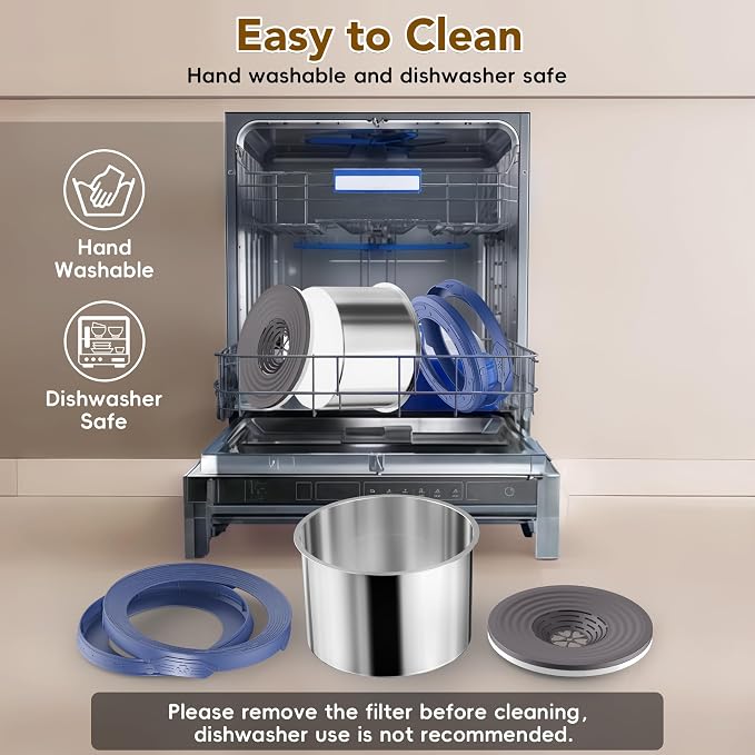 UPSKY 8L Dog Water Bowl No Spill Stainless Steel for Slow Drinking Blue | Large Capacity, Spill-proof, Non-slip Design, Durable, For Large Dogs, Messy Drinkers & Multi-pet Homes, Outdoor / Indoor