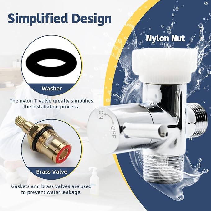 Vayzluiy Handheld Toilet Bidet Sprayer for Toilet-Adjustable Water Pressure Control with Bidet Hose for Feminine Wash, Stainless Steel Brushed Nickel Cloth Diaper for Baby Wash (Stainless Steel, 2)