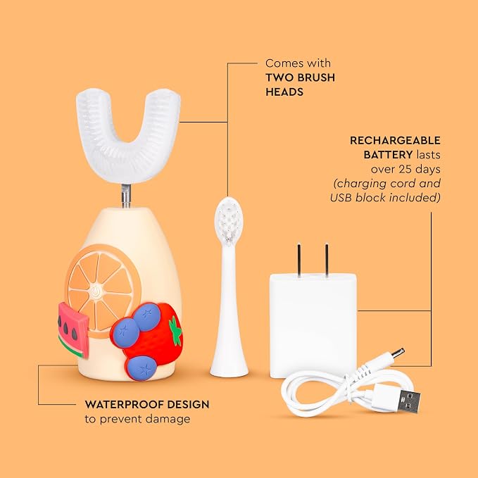 Boka Fluoride Free Toothpaste Nano Hydroxyapatite Toothpaste - Strawberry Mango 4 oz, Boka Kids Sonic Electric Toothrush - Oral Care, U Brush and Nylon Brush Bundle