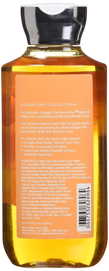 Bath & Body Works Cashmere Glow 10 Oz Shower Gel, 10.0 Ounce
