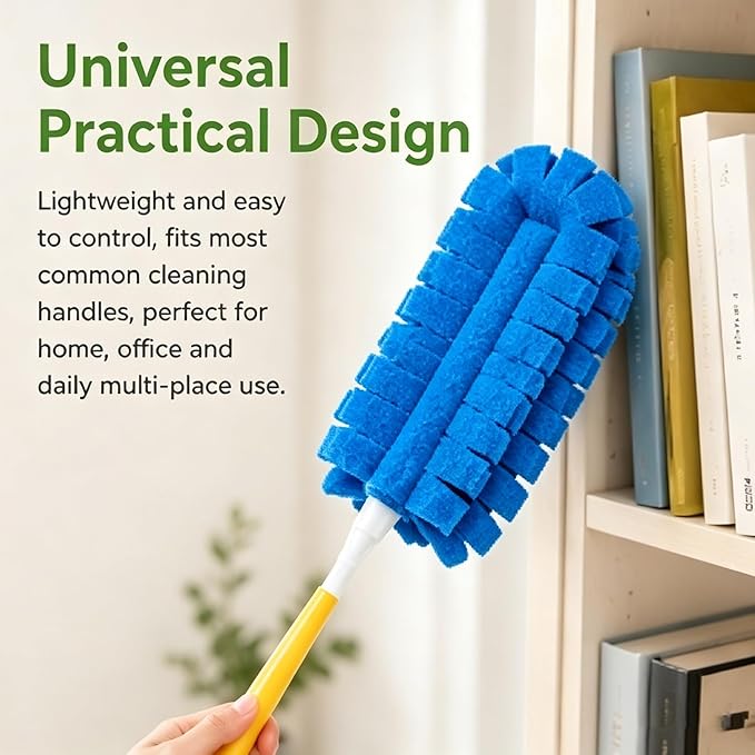 Reusable Chenille Microfiber Dust Duster, 2026 Upgrade Removable Washable Cloth Covers, 360° Electrostatic Duster Refills with Handle, Multi-Surface Dusting Mop for Efficient Home Cleaning (Set C)