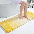 OLANLY Bathroom Runner Rugs Mat 47x17, Extra Soft Absorbent Microfiber Bath Rugs, Rubber Backing, Quick Dry, Washable Long Bath Mats for Bathroom Floor, Tub and Shower, Home Decor Accessories, Yellow