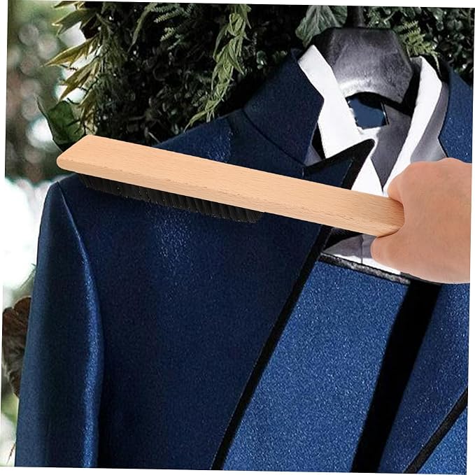 BESPORTBLE 3pcs Clothing Bristle Brush Wood Handle Multi-Purpose Scrub Brush for Clothes Hats and Shoes Cleaning Tool for Home Use and Hotel Supplies
