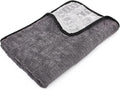 The Rag Company Gauntlet Car Drying Towel, Ultra-Absorbent 70/30 Blend Korean Microfiber, Dries Vehicles Faster Without Scratching, 900 GSM, 20x30 Inches, Ice Grey/Grey, 1-Pack