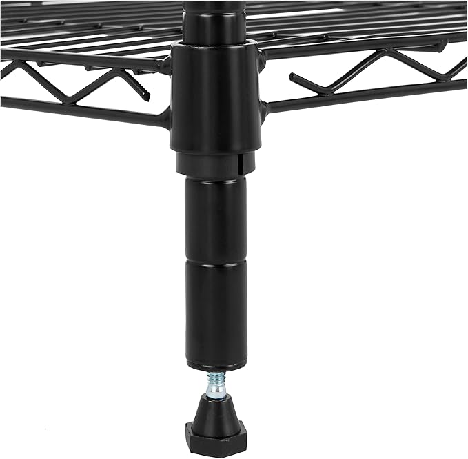 Amazon Basics 5-Shelf Tower Adjustable Storage Shelving Unit for Garage, Rust-Resistant Steel, 150 lbs Per Shelf, 16"W x 16"D x 54"H, Black