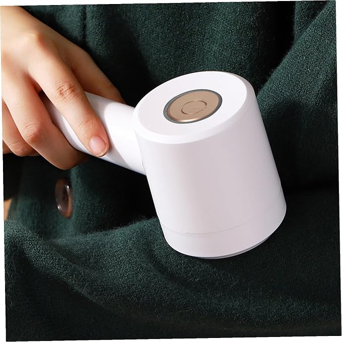 USB Rechargeable Hair Ball Shaver Lint Remover for Clothes Sweaters Fluff Trimmer with Blades Portable White Defuzzer for Home and Travel Use