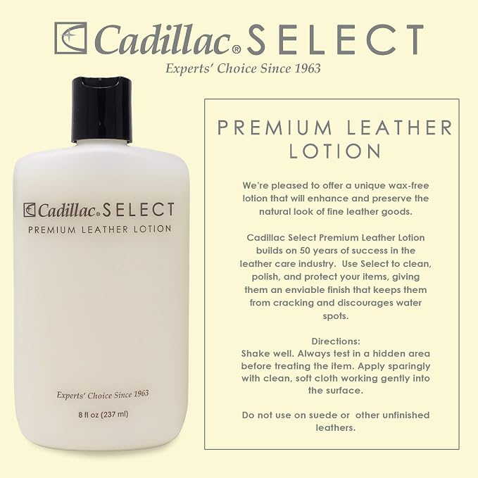 Cadillac Select Premium Leather Care Kit | Includes Cleaner, Lotion Conditioner & Water & Stain Protector