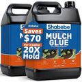 Mulch Glue – 2 Gallon: Saves $70 & Covers 2X More Area. Pet-Safe Rock Glue for Landscaping, Super Stick Adhesive for Rubber Mulch, Wood Chips, Pea Gravel & Small Rocks – Ideal for Landscaping