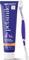 Petsmile VOHC Accepted Pet Toothpaste, London Broil 4.5 Oz, Cats + Dogs | VOHC Accepted, Calprox® Powered, Fights Plaque + Tartar, No-Brush Required, Human-Grade Ingredients, 6-Month Supply, Vegan