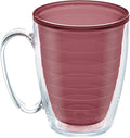 Tervis Clear & Colorful Tabletop Made in USA Double Walled Insulated Tumbler Travel Cup Keeps Drinks Cold & Hot, 16oz Mug, Elderberry Wild | Made in USA, Double-wall Insulated, Coffee & Matcha Stays Hot, Shatterproof, BPA-Free, Dishwasher Safe, Gifts u...