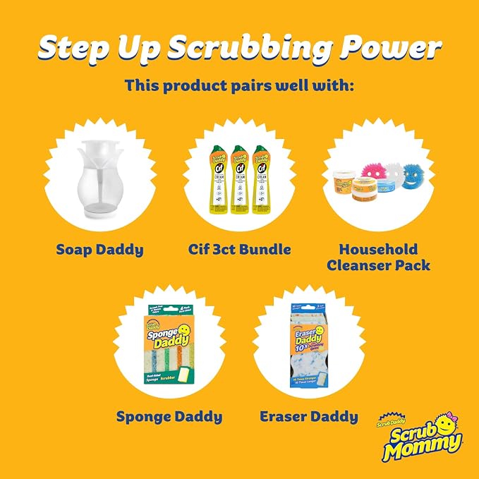 Scrub Daddy Scrub Mommy Kitchen Sponges for Dishes & Wiping Spills - Dual-Sided Dish Scrubber Sponge for Cleaning - Multi-Colored Bulk Pack - Stain & Odor Resistant (5 Count) (Pack of 2)