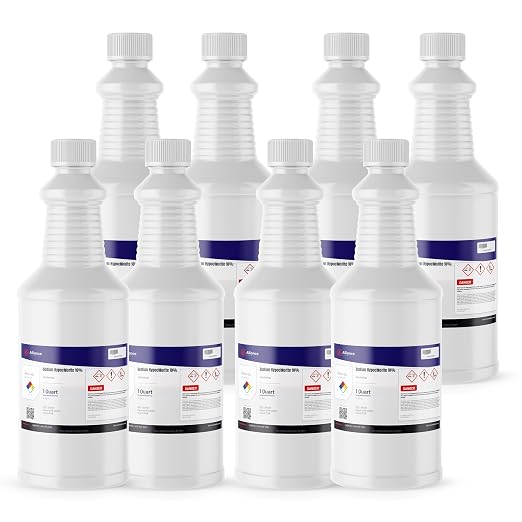 Alliance Chemical - Sodium Hypochlorite 10% - 1 Quart - Water Treatment, Pool Treatment, Bleaching (NaOCl) | CAS 7681-52-9