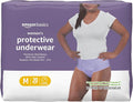 Amazon Basics Postpartum Incontinence Underwear for Women, Maximum Absorbency, Disposable, Fresh Protection, Odor Control, Comfortable Fit, Medium, Lavender, 20 Count