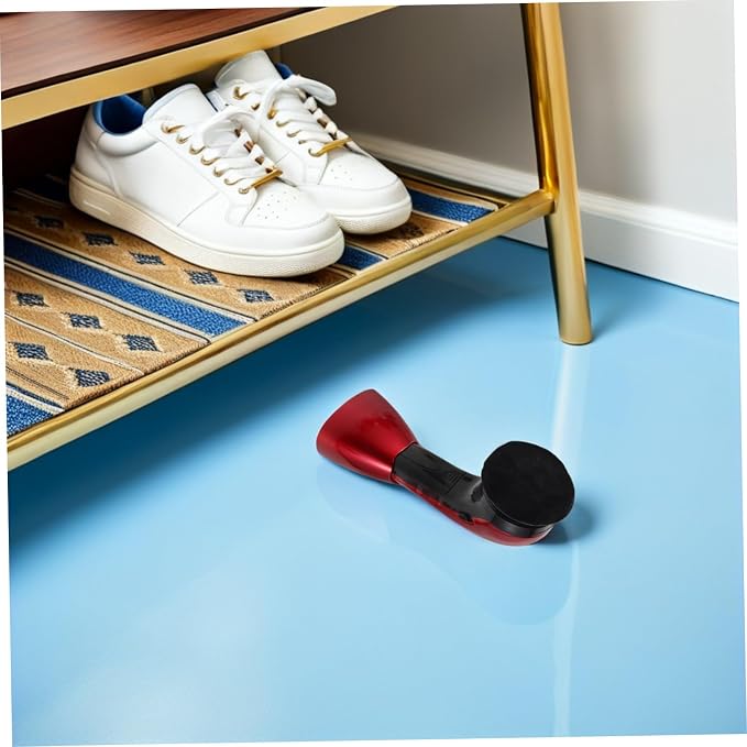 Electric Shoe Polishing Brush Kit with Replacement Brush Head | 710 Red Dual Power, Fiber Sponge Plastic Build, Office and Home Use, Portable Design with Interchangeable Heads