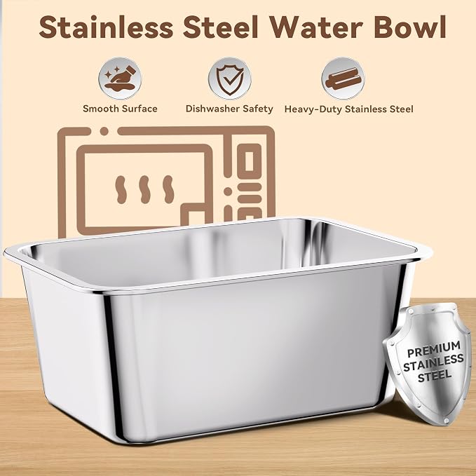 10L No Spill Dog Water Bowl Stainless Steel for Messy Drinkers | Large Capacity Slobber Stopper, Slow Drinking Anti Splash Design, XXL Silicone Mat, For Large Dogs & Multi-pet Homes, Green