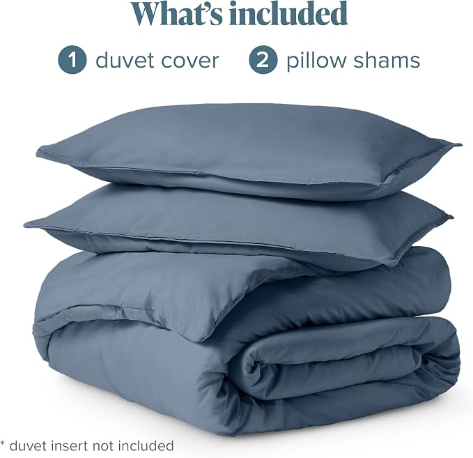 Bare Home Bedding Duvet Cover Queen Size - Premium 1800 Super Soft Collection - Lightweight, Cooling - Soft Breathable Bedding Duvet Cover (Queen, Bering Sea)