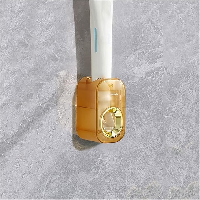 Toothbrush Rack Wall Mounted Toothbrush Holder Multifunctional Mouthwash Cup Brushing Cup Automatic Toothpaste Dispenser Squeeze Kit Bathroom Toothbrush Holder(B,Small)