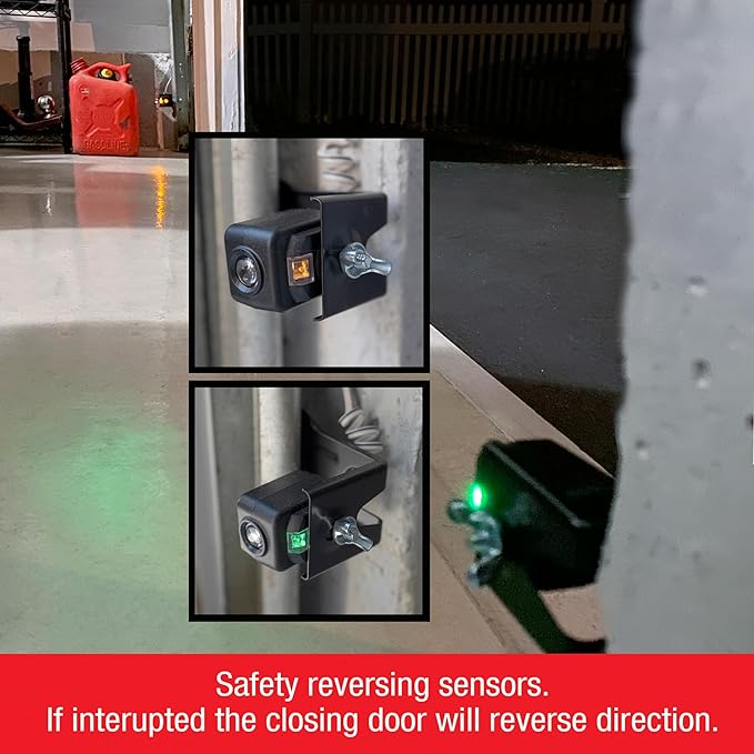 Chamberlain 820CB Garage Door Safety Sensor Replacement, 2-Pack | Works with all garage openers made after 1997, Includes brackets and 18 in wire, Auto-reverses on obstruction
