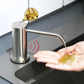 Automatic Touchless Soap Dispenser for Kitchen Sink, Brushed Nickel, High Capacity, Durable Material, Multiple Power Supply Modes, Versatile Use, Liquid Soap, Shampoo, Hand Sanitizer